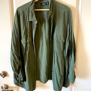 COPY - Green Button Up Top